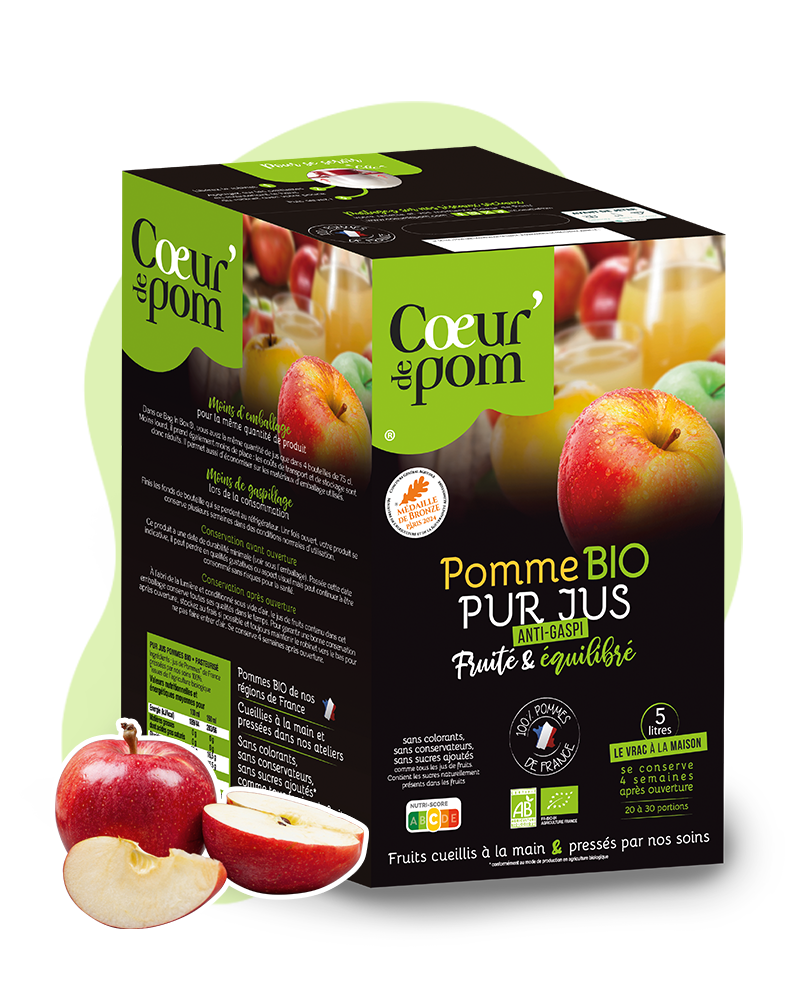 Pur jus de Pommes BIO Bag In Box 5L